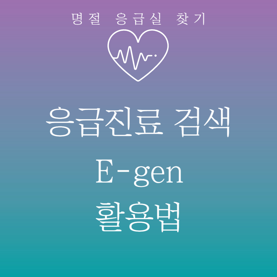 응급실 찾기 e-gen