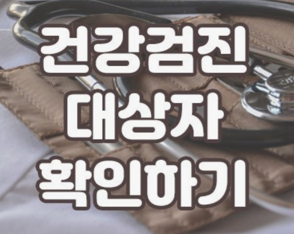 건강검진대상자조회