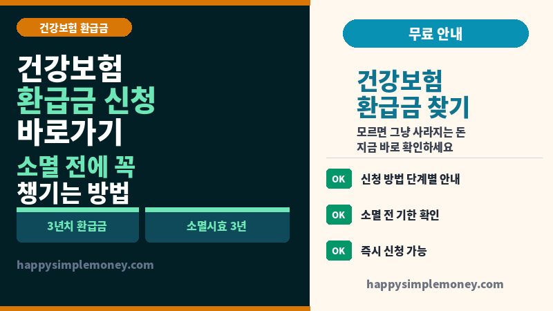 건강보험 환급금 신청 바로가기 2026 - 소멸 전에 꼭 챙기는 방법