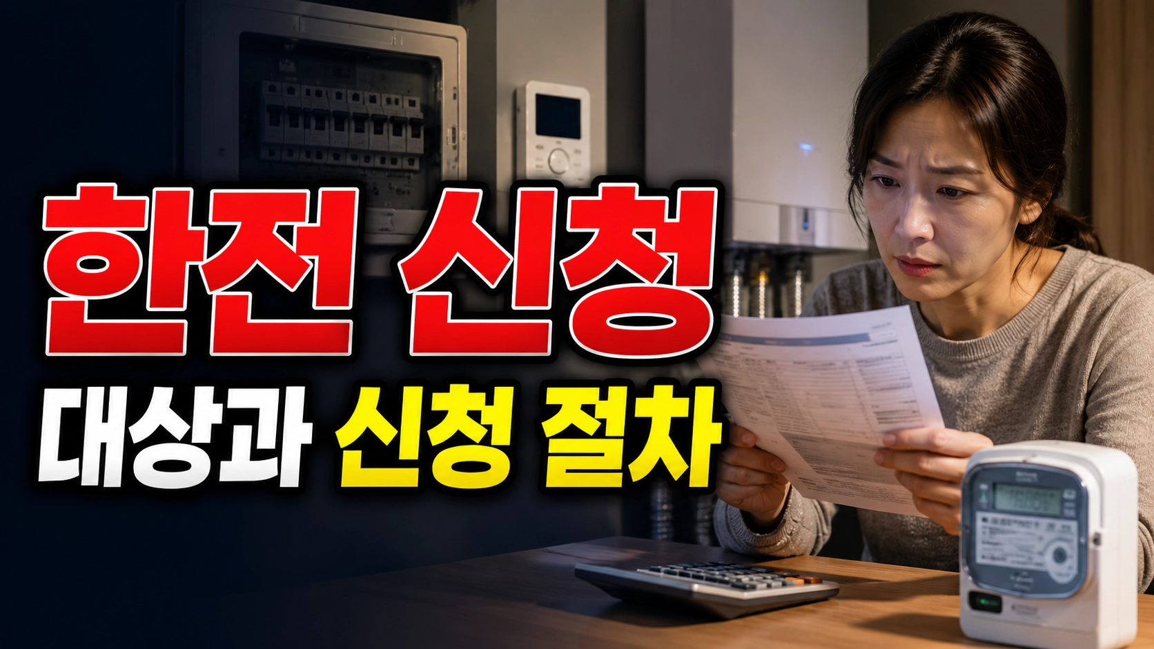 한전 신청 전 막히는 지점, 주택용 에너지캐시백 고객번호와 계약 형태 관련 핵심 정보를 상징적으로 보여주는 썸네일 이미지