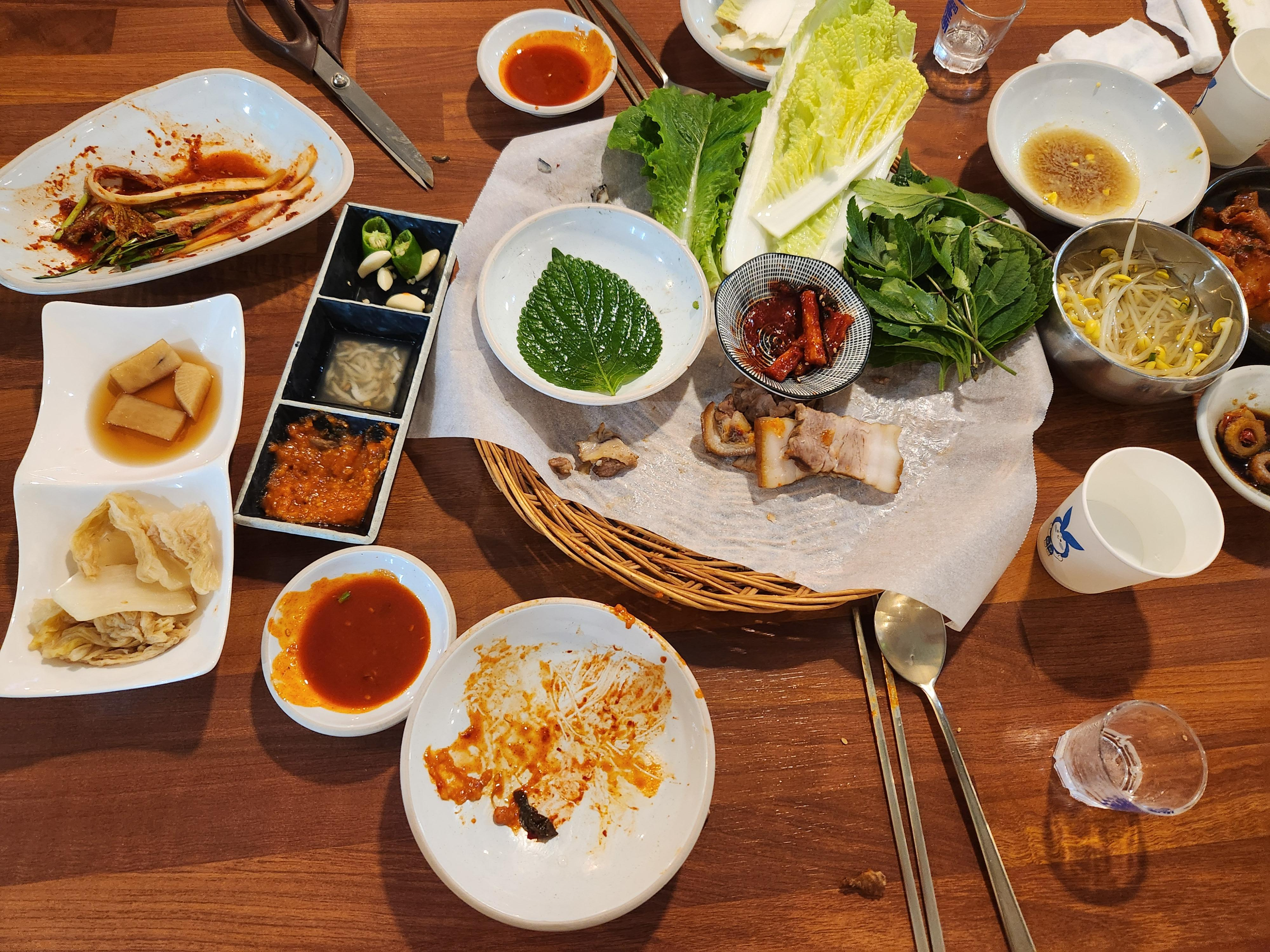 사상역 주변 이가네 한식주점 식사 후 마무리 사진