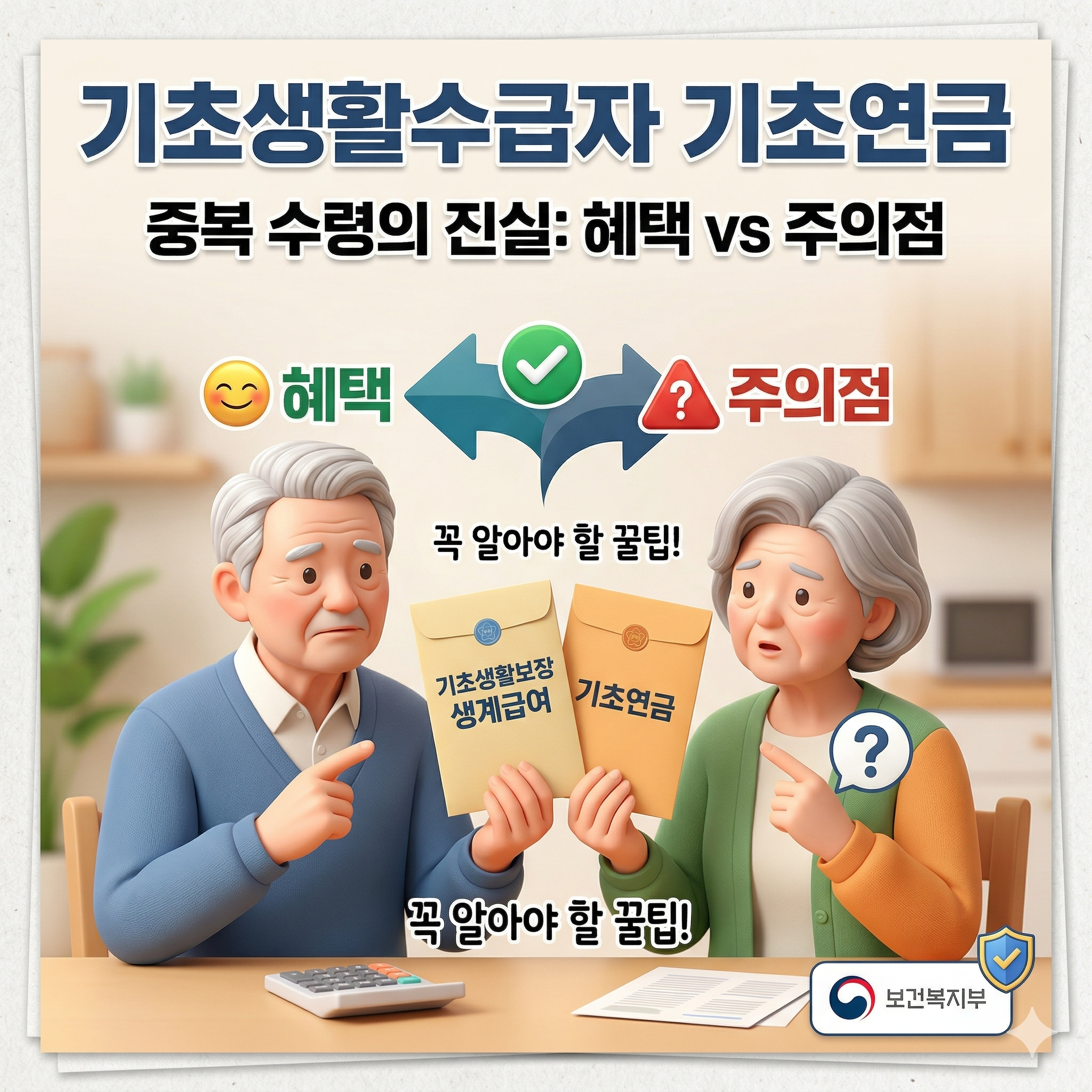 기초생활수급자 기초연금 중복 수령 시 꼭 알아야 할 혜택과 주의점