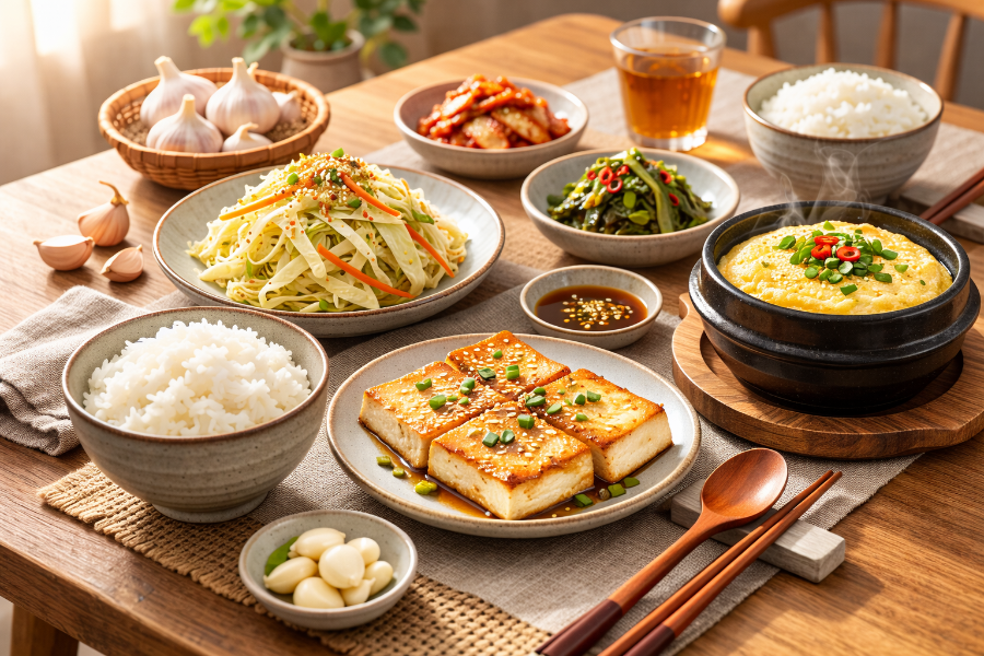 alt="저렴한 재료로 구성된 면역력 식단 기본 재료"