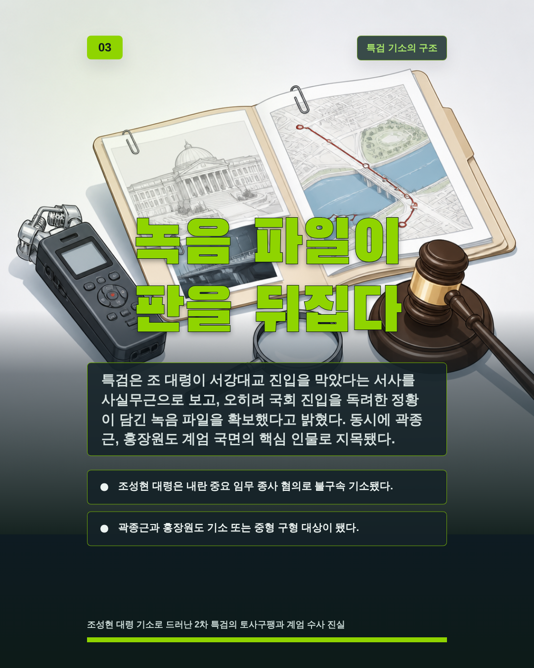 녹음 파일이 판을 뒤집다