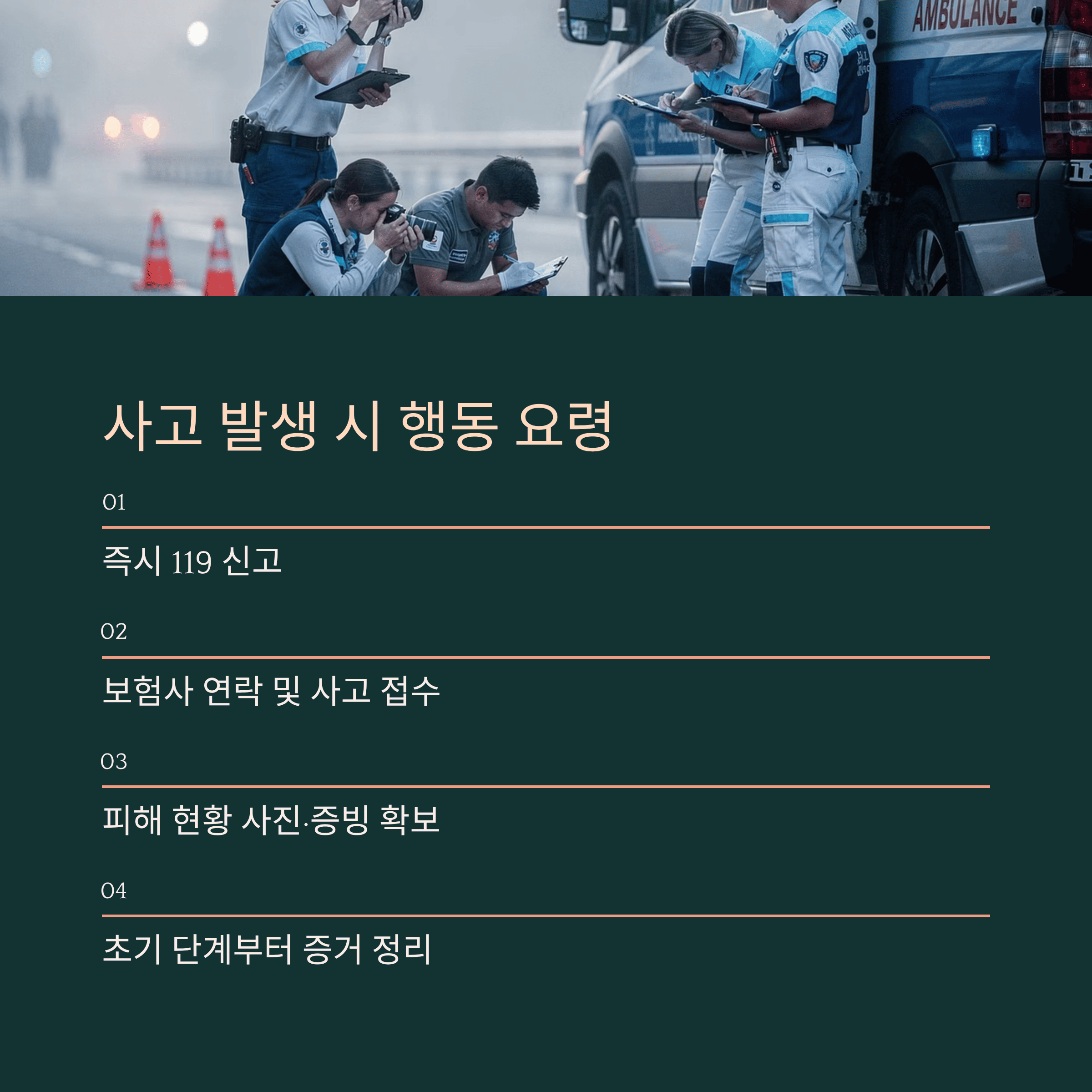 사고 발생 시 행동 요령