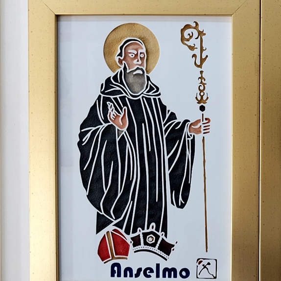 제천 배론성지에 있는 성 안셀모 대주교 그림입니다.
