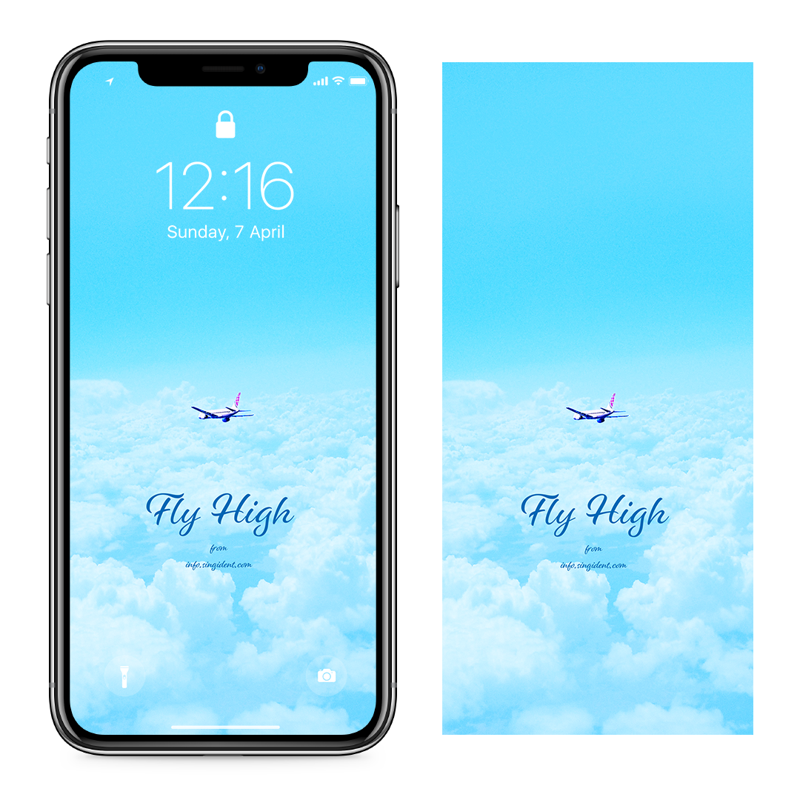 03 비행기 C - Fly High 아이폰하늘배경화면