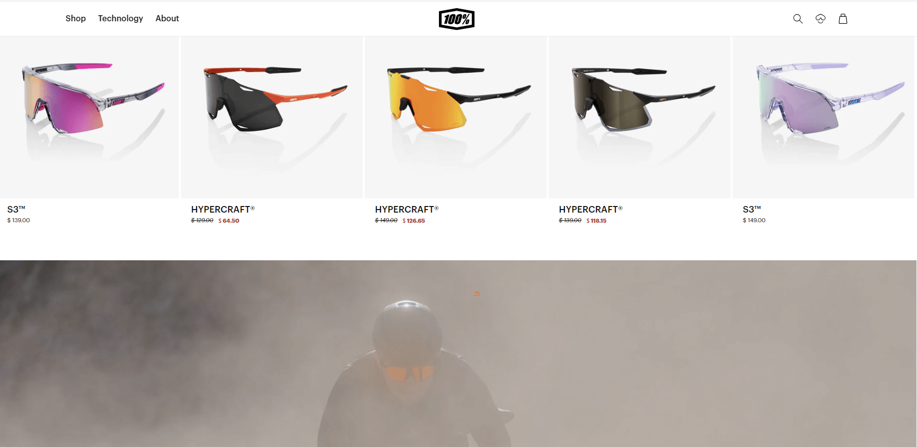 100% 자전거 고글 (100% Cycling Goggles)