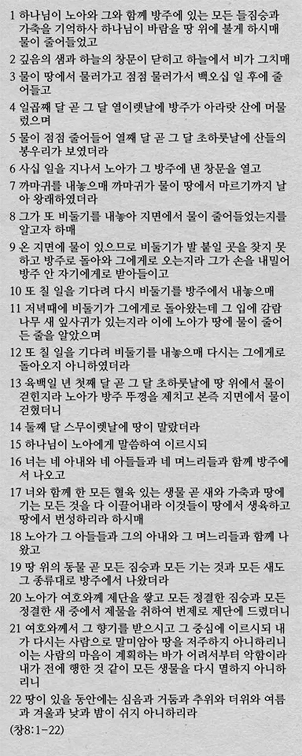 창세기 8장 홍수 후 새로운 시작을 위한 감사의 묵상과 기도_3