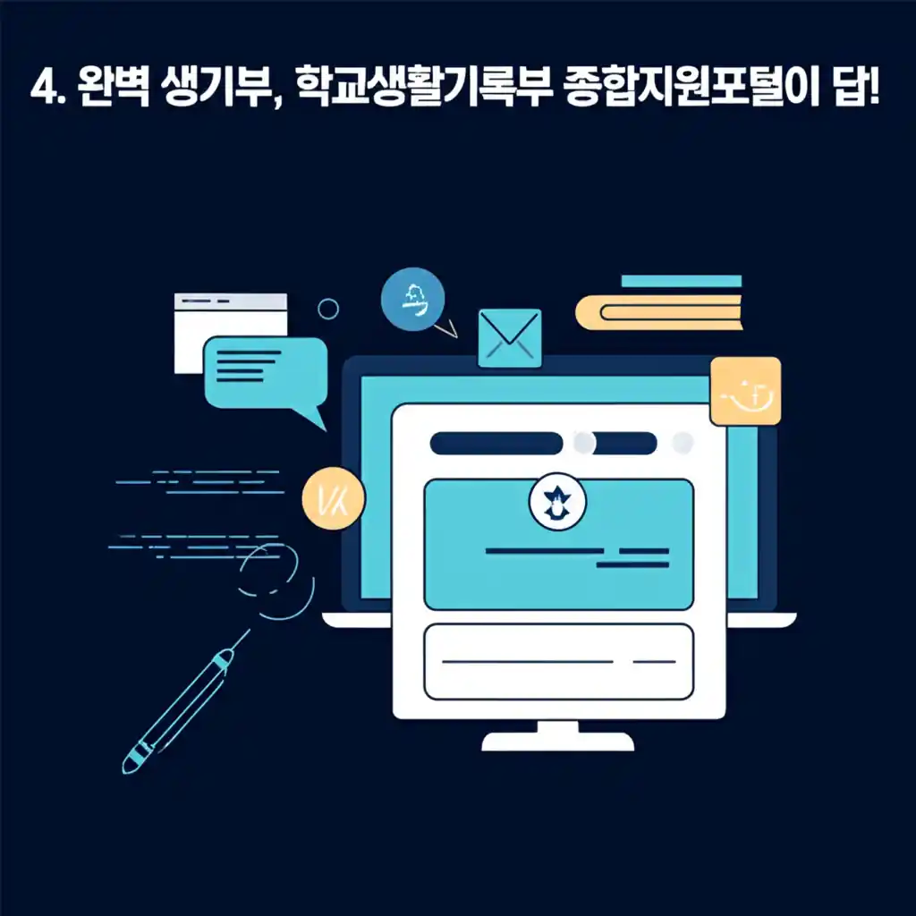 학교생활기록부 종합지원포털이 완벽 생기부 작성을 돕는 모습