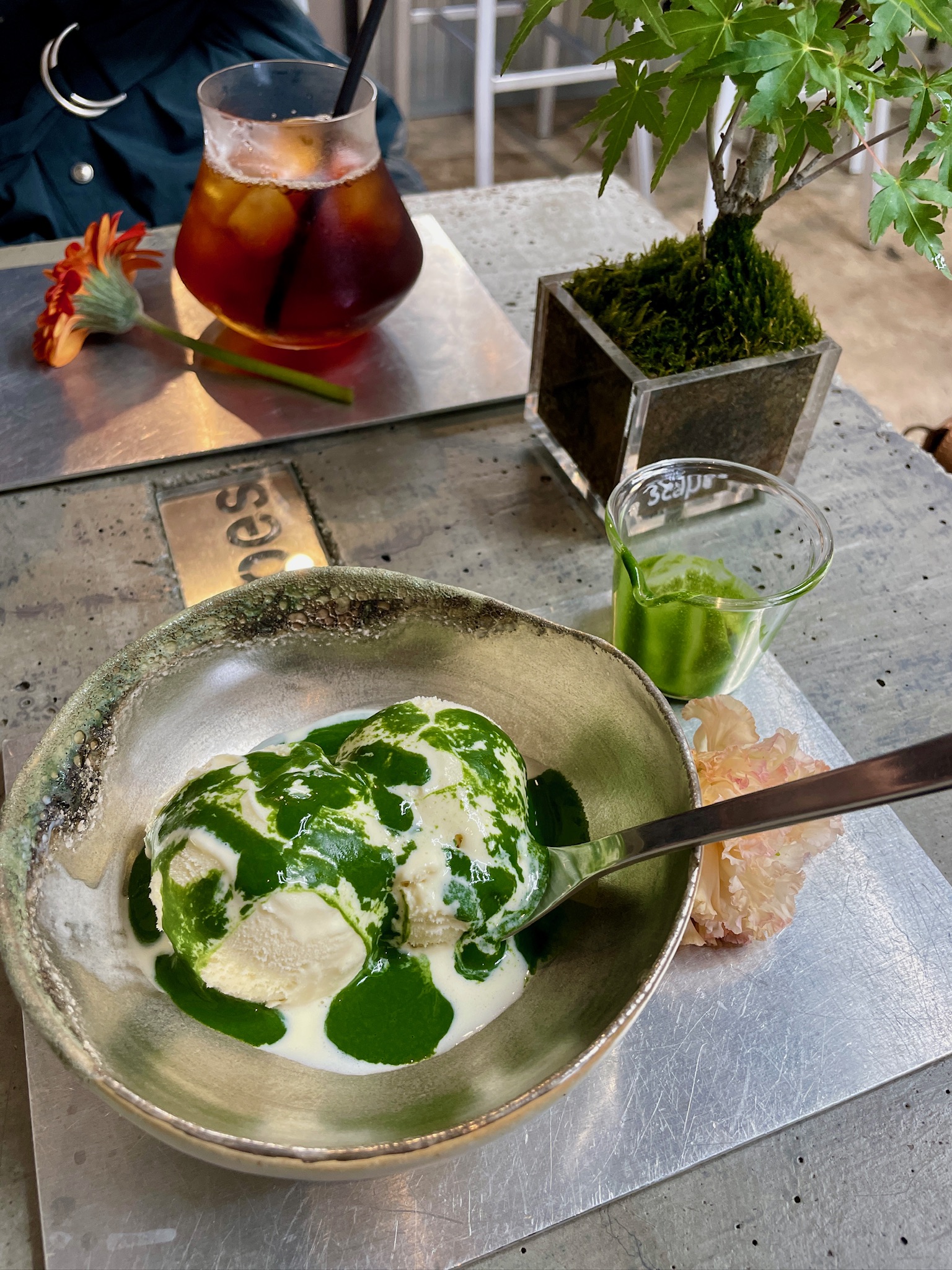 후쿠오카 분재 카페 아포가토