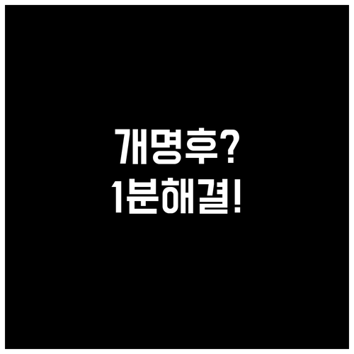 성명 개정 후 국민연금 납부확인서 온..