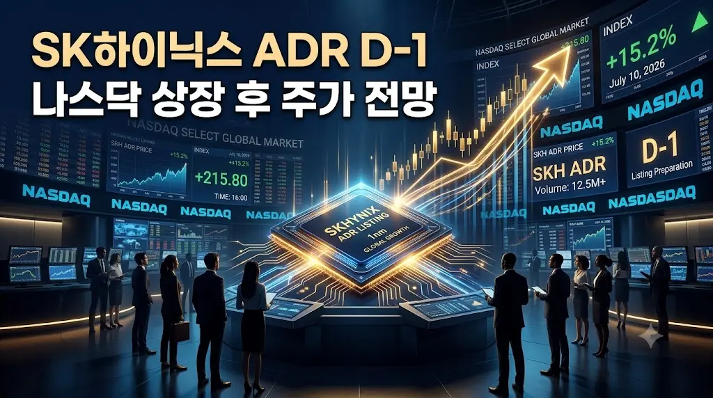 SK하이닉스 ADR 상장 D-1 나스닥 상장 후 주가 전망 외국인 수급 투자 포인트 섬네일
