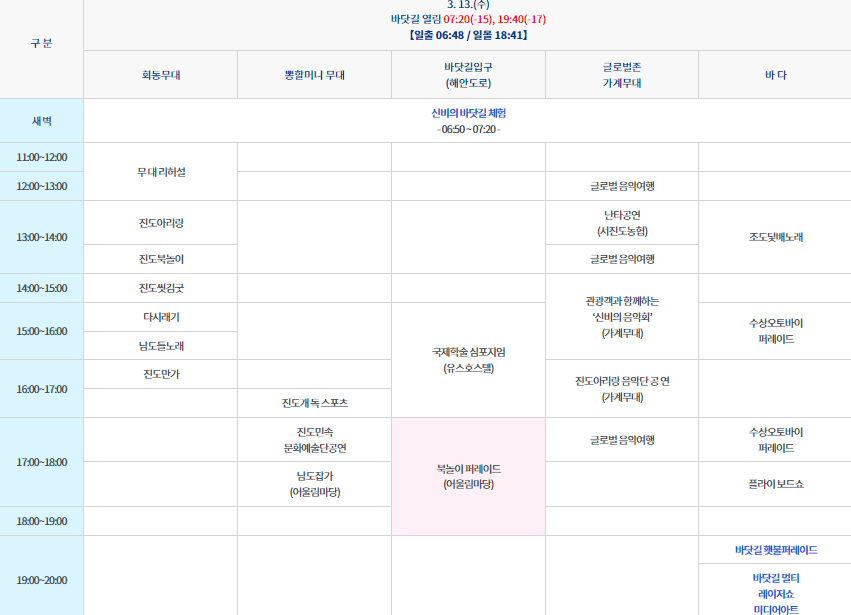 24년 3월 전남 진도 축제 '신비의 바닷길' 전국노래자랑 송가인