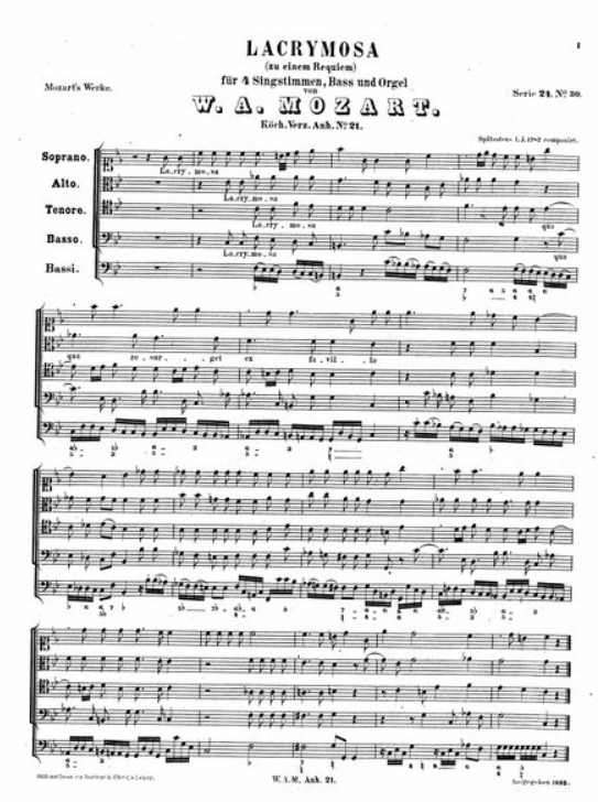 <라크리모사> 악보