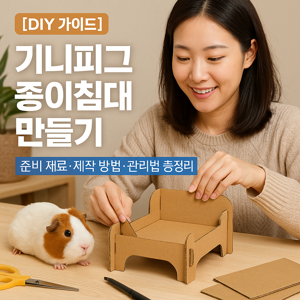 [DIY 가이드] 기니피그 종이침대 만들기 ｜ 준비 재료&middot;제작 방법&middot;관리법 총정리