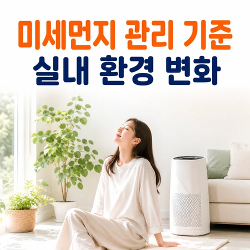 미세먼지 관리 기준 실내 환경 변화