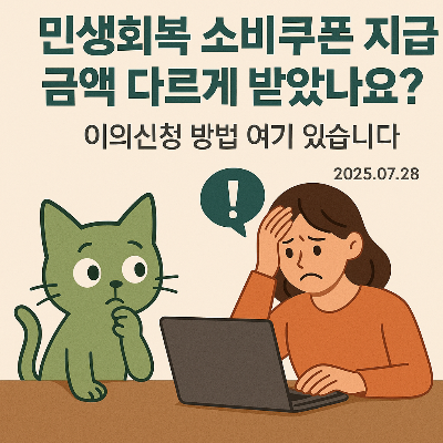 민생회복 소비쿠폰 이의신청 나도 해당될까?