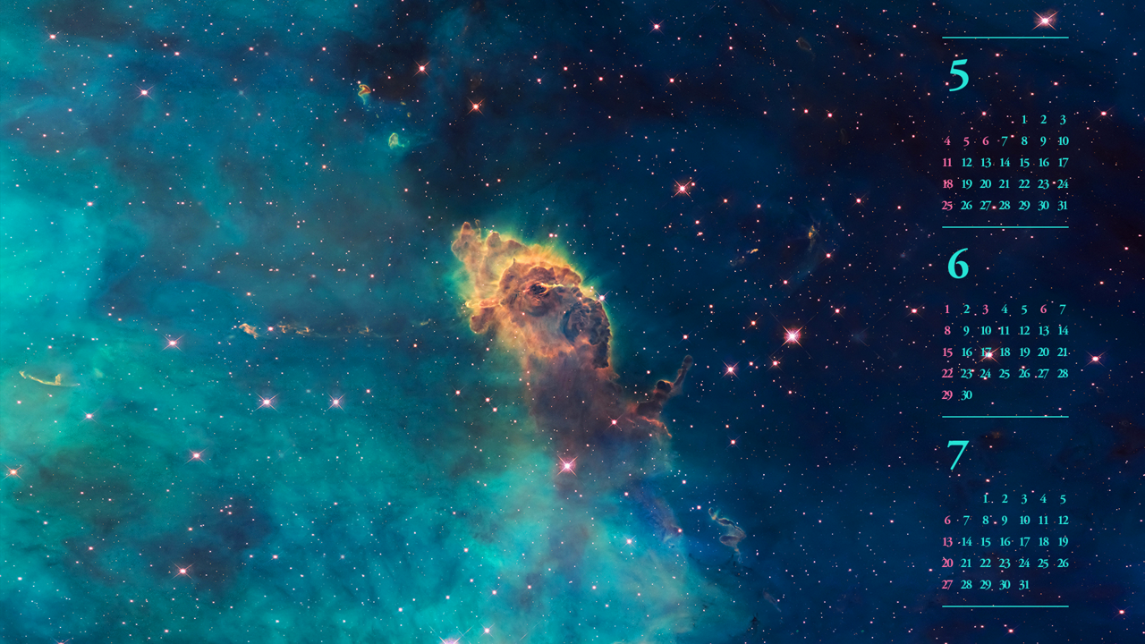 10 용골자리 성운 B - 2025년6월 노트북배경화면