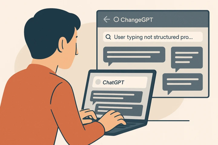 GPT 프롬프트 입력 화면