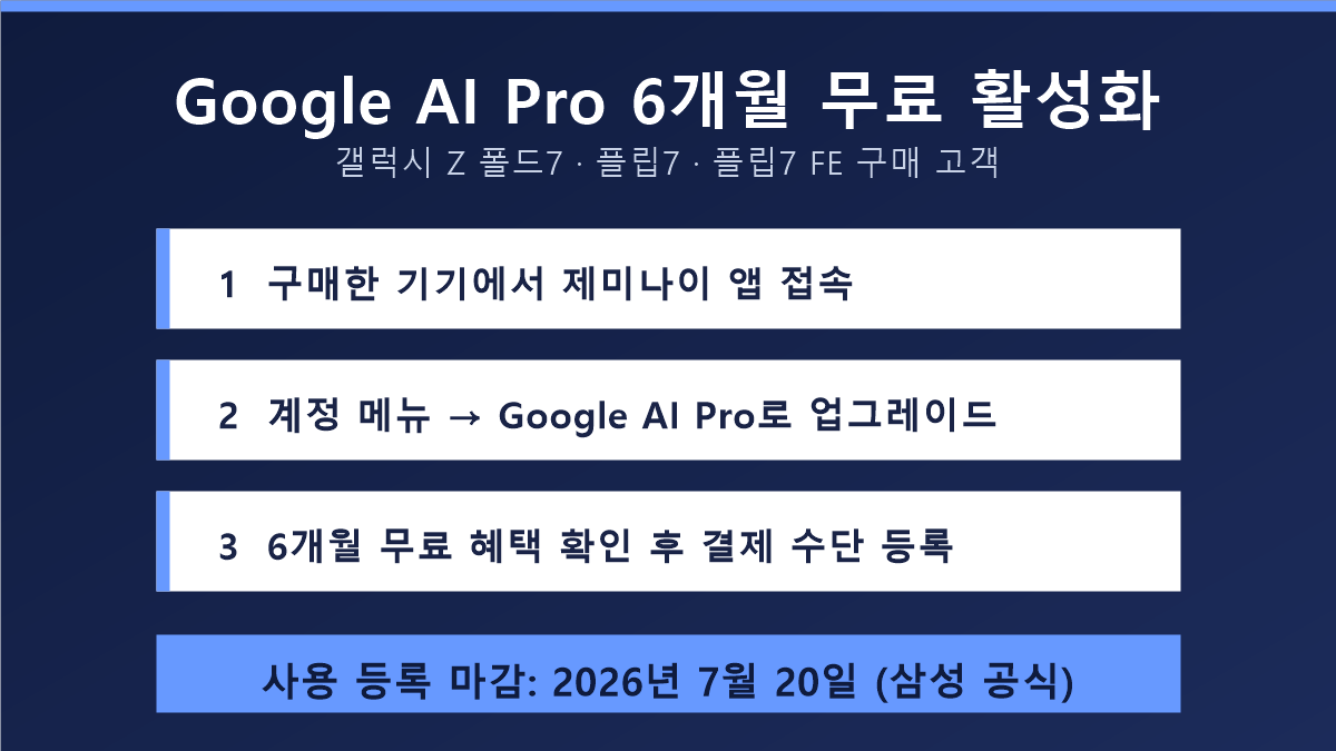 제미나이 프로 혜택 활성화 페이지