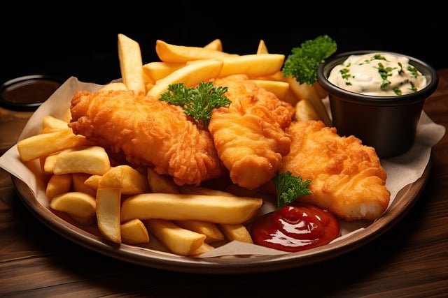 피시 앤 칩스 와 소스