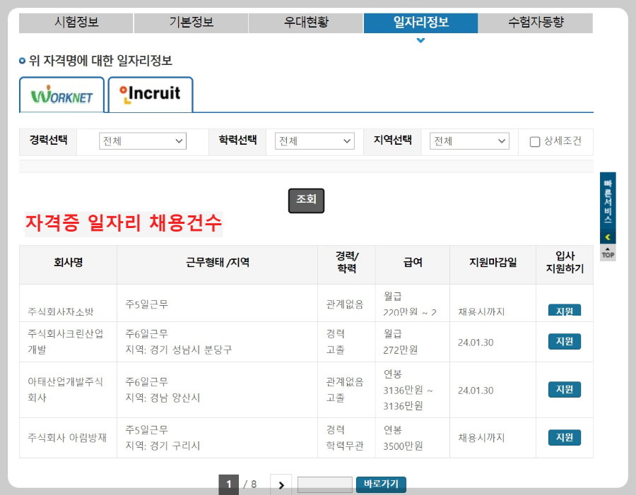 자격증과-일자리-채용건수