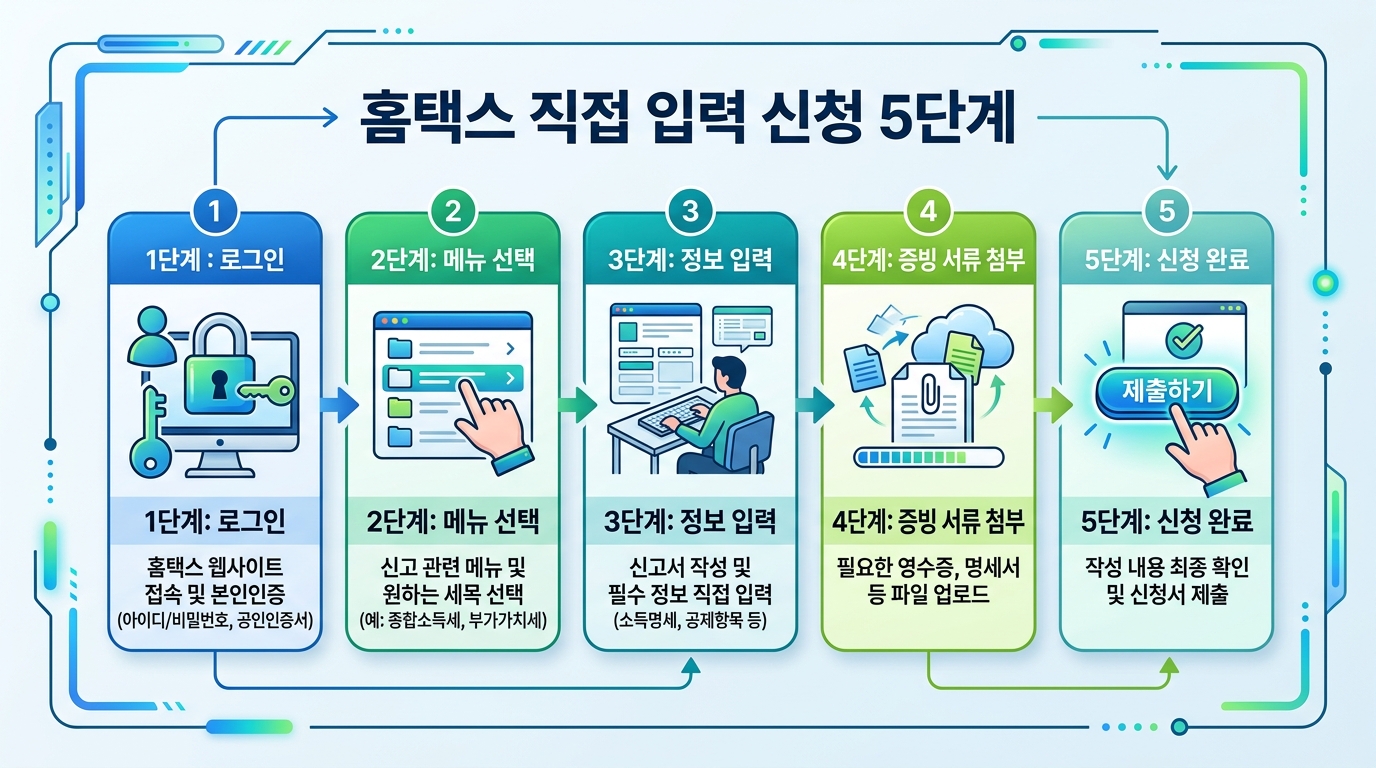 홈택스 신청 5단계