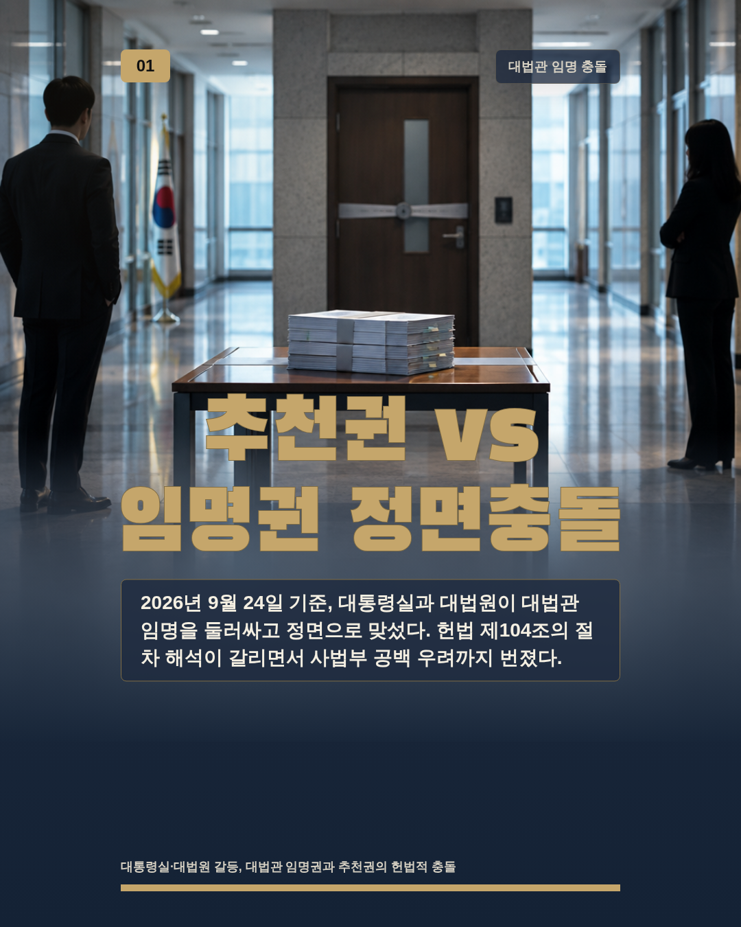 추천권 vs 임명권 정면충돌