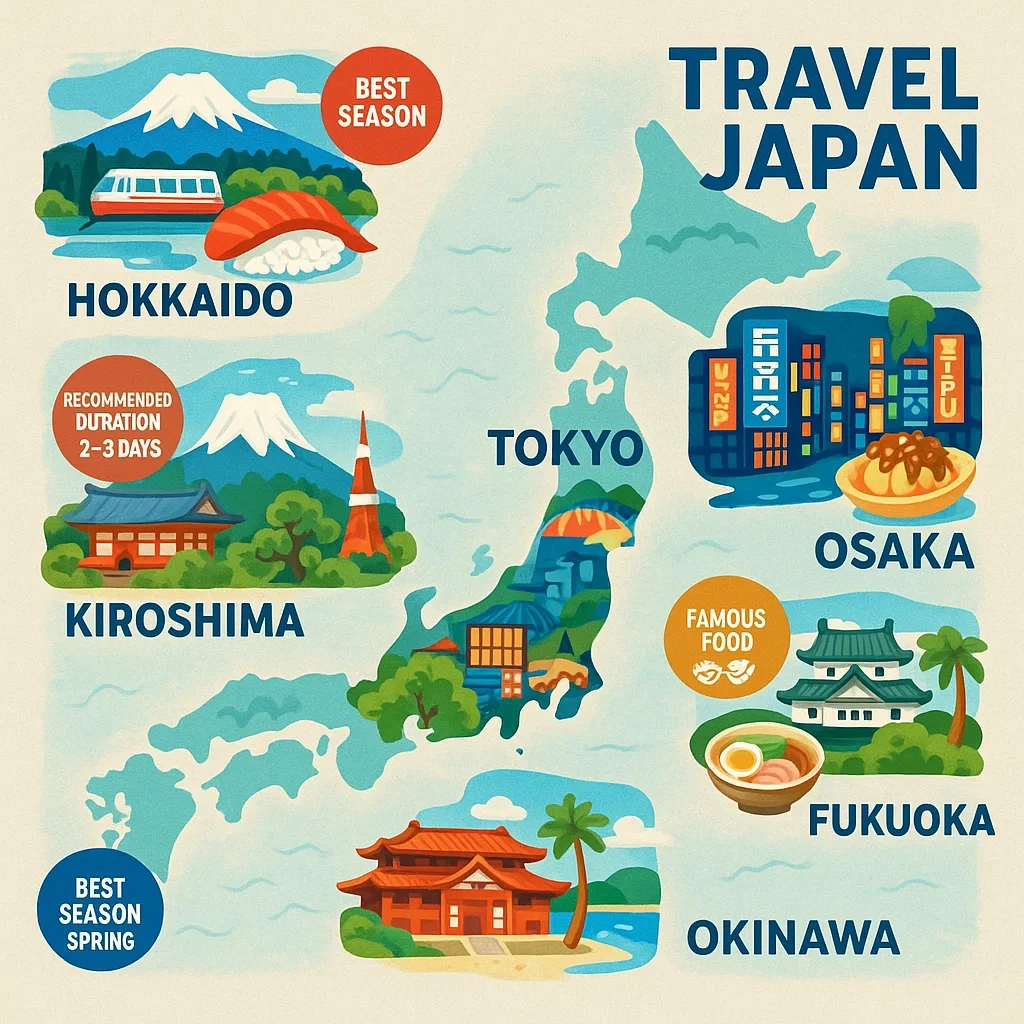 일본 도시 지도