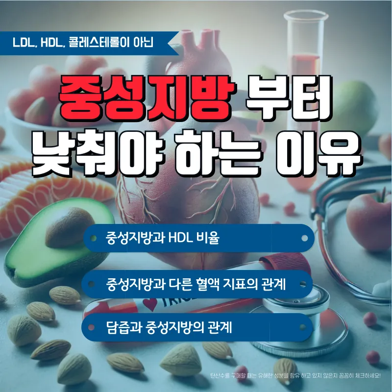 LDL, HDL, 콜레스테롤이 아닌 중성지방 부터 낮춰야 하는 이유