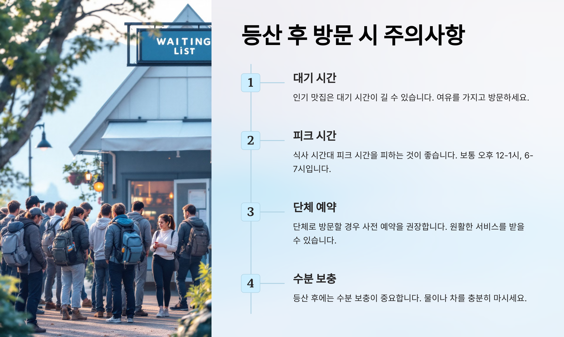 등산 후 꼭 가봐야 할 맛집