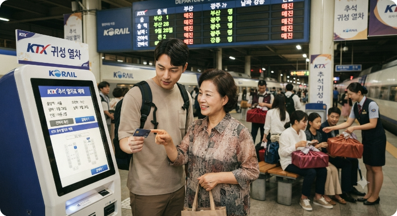KTX 추석연휴 예매 이미지