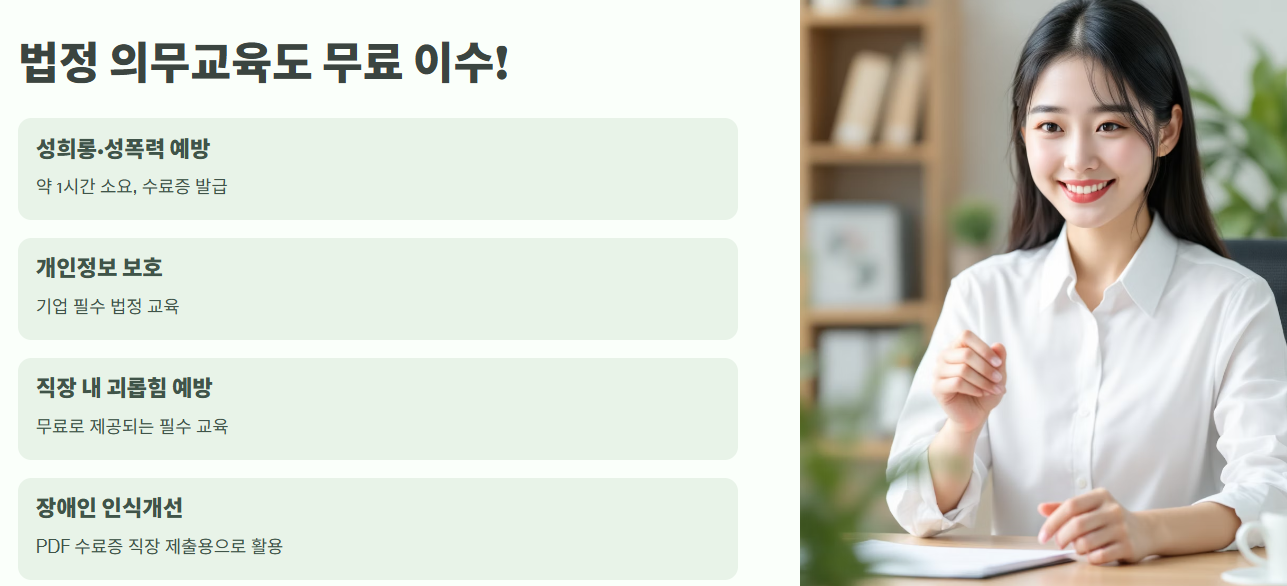 법정 의무교육도 무료 이수!