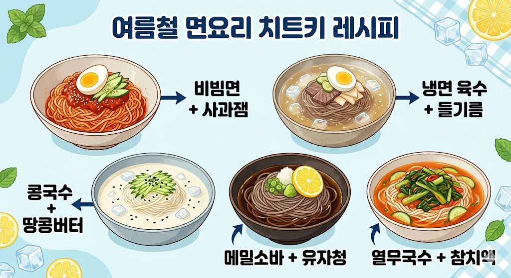 여름철 면요리 맛있게 먹는 법! 직접 먹어보고 검증한 치트키 레시피 총정리