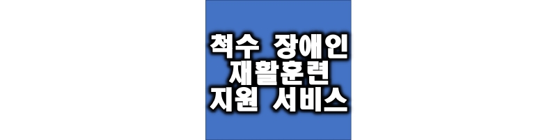 척수장애인재활훈련지원-서비스