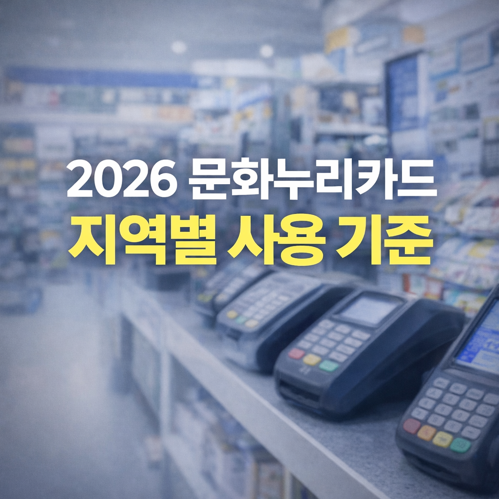 2026 문화누리카드 가맹점 검색 방법과 지역별 사용 기준