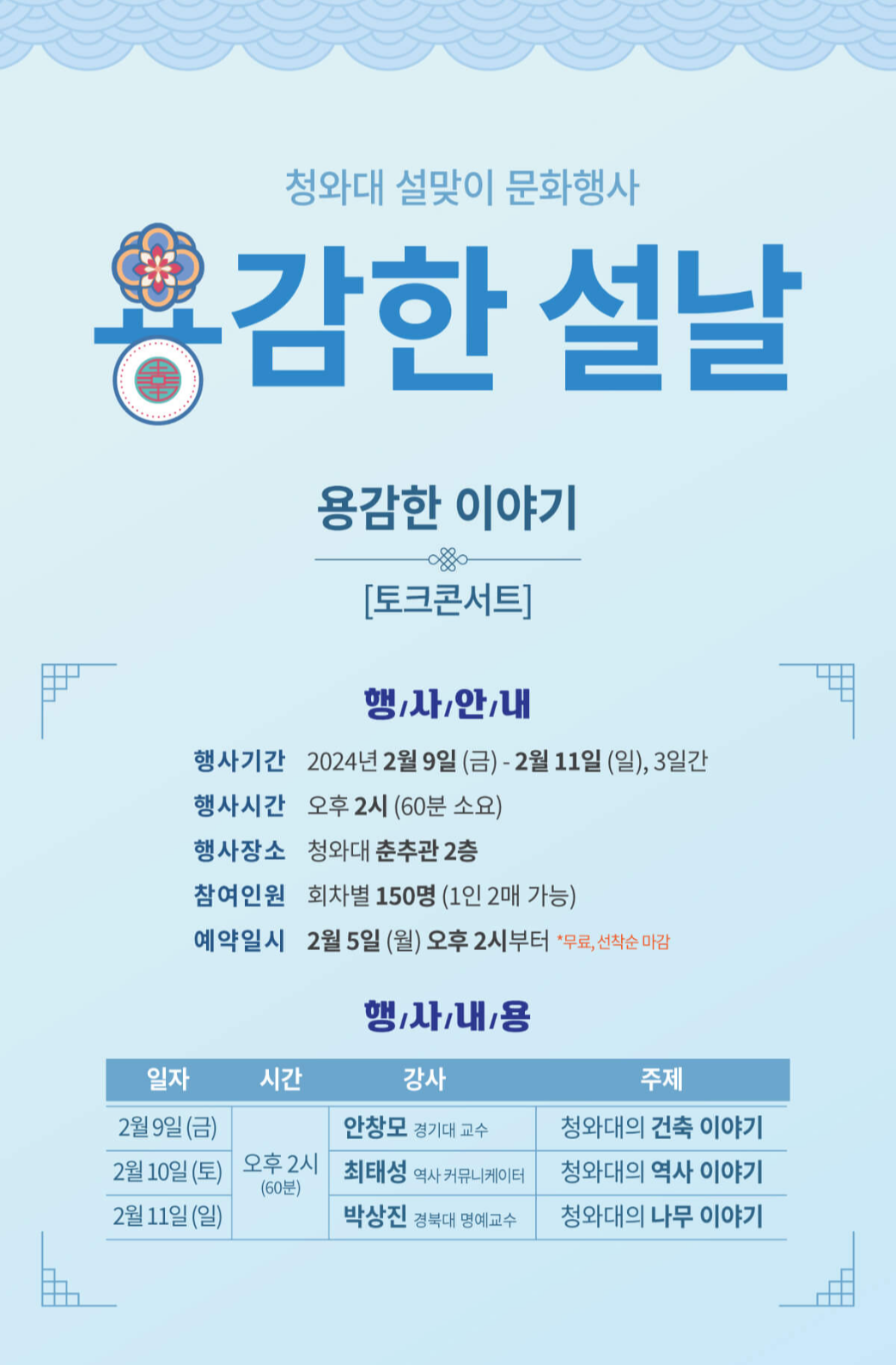 청와대 용감한 설날