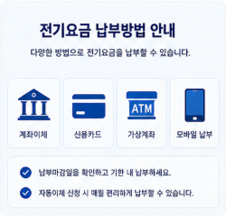 한전 전기요금 카드납부 납부방법