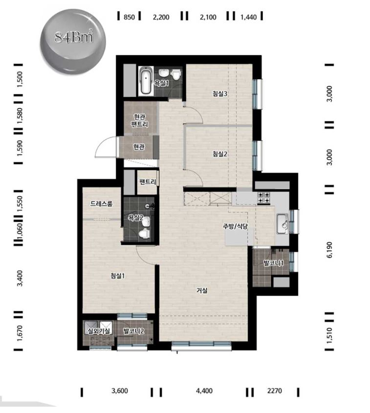 한강 수자인 오브센트 84B
