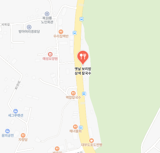 옛날보리밥 삼색칼국수 식당 정보