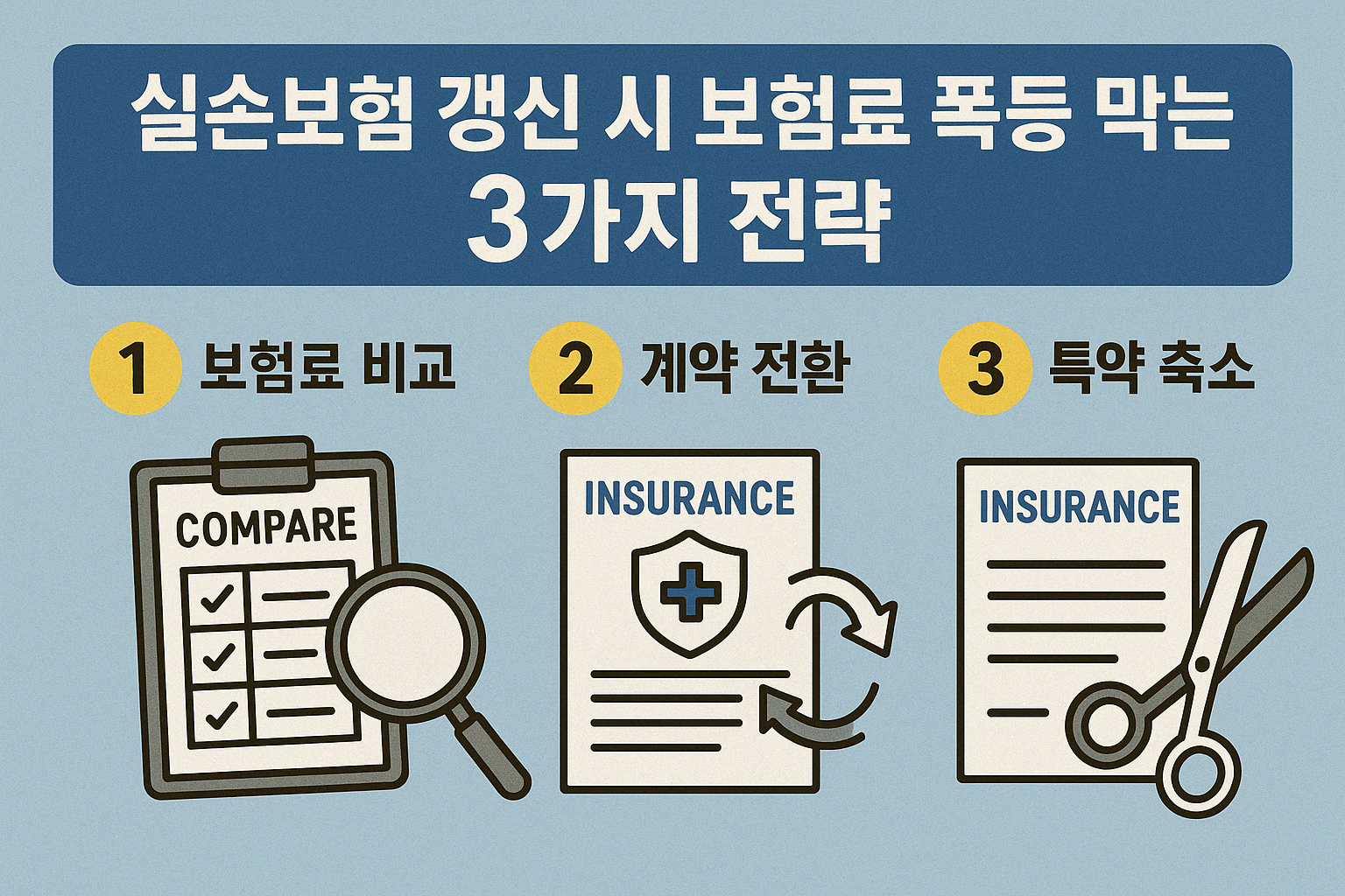 실손보험 갱신 시 보험료 폭등 막는 3가지 전략.