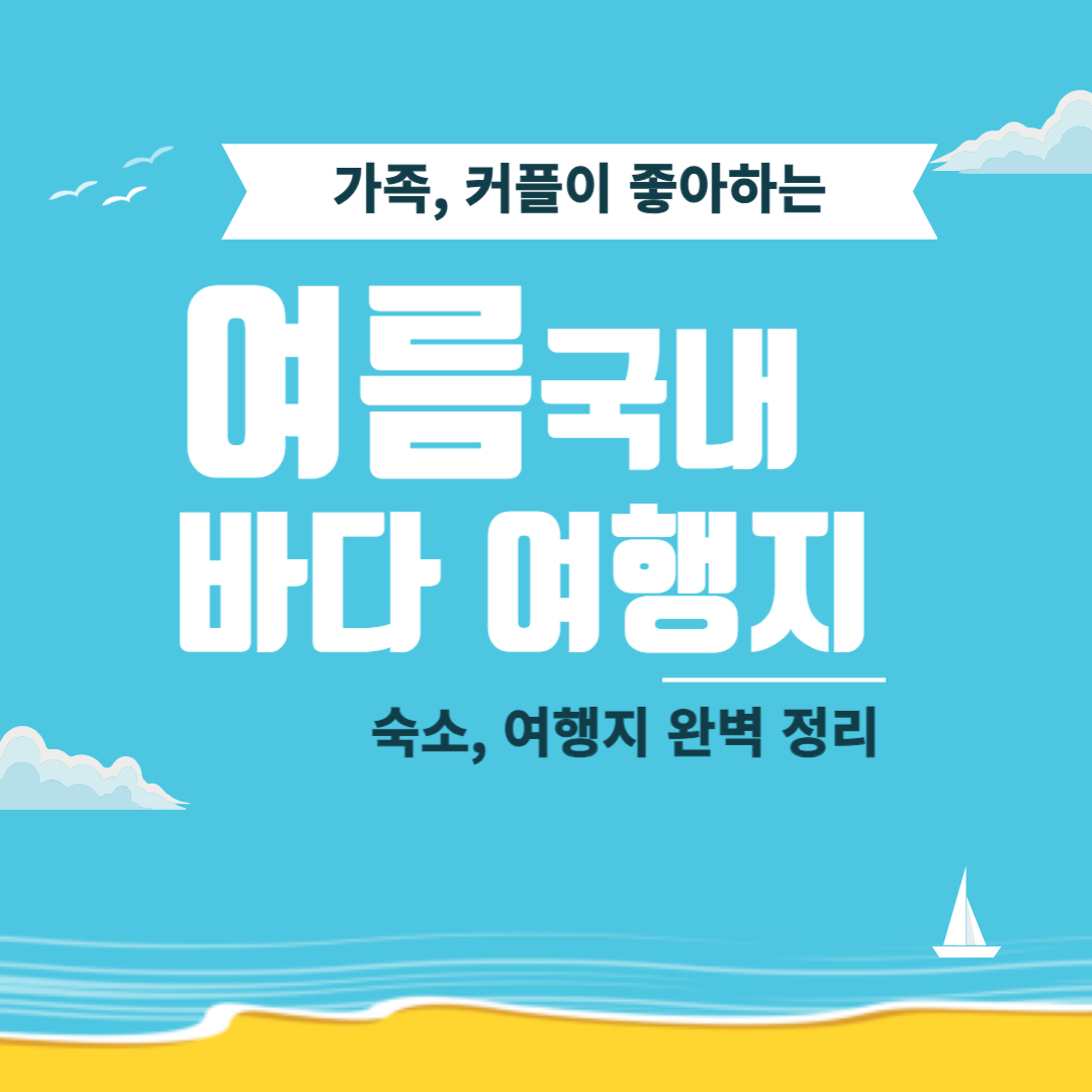 가족·커플이 좋아하는 여름 국내 바다 여행지 6선 숙소·물놀이 완벽 정리