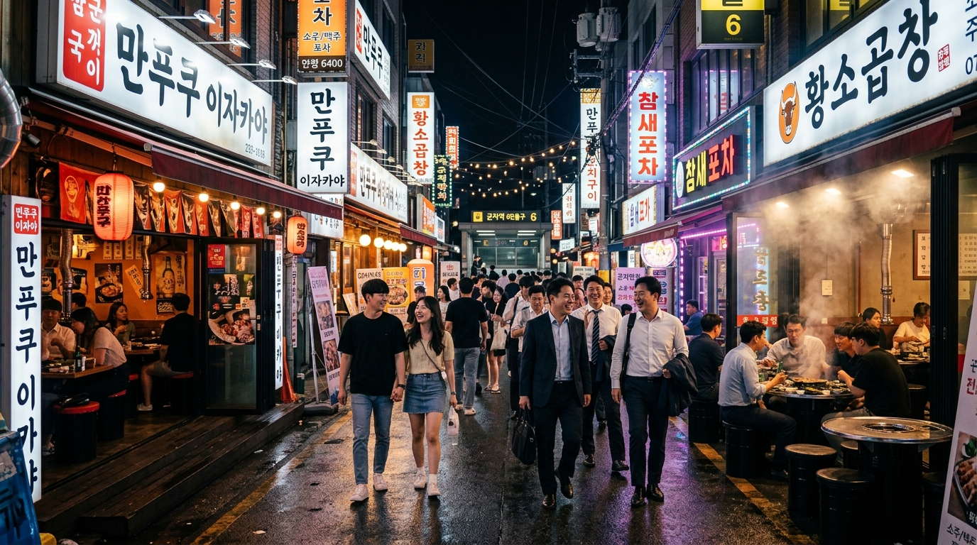 군자 먹자골목