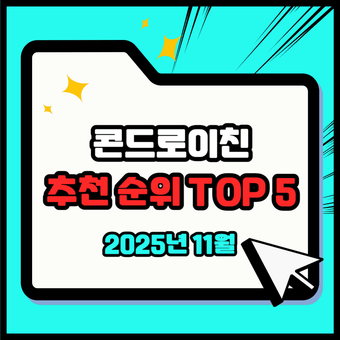 콘드로이친 추천 순위 TOP 5(25년 11월) - 네이버, 쿠팡 판매 순위 1위는?