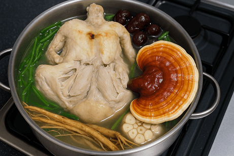 영지버섯 삼계탕