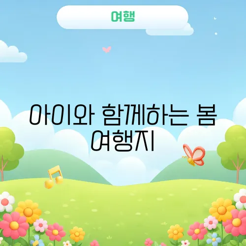 아이와 함께하는 봄 여행지, 안전하고 재밌는 곳만!
