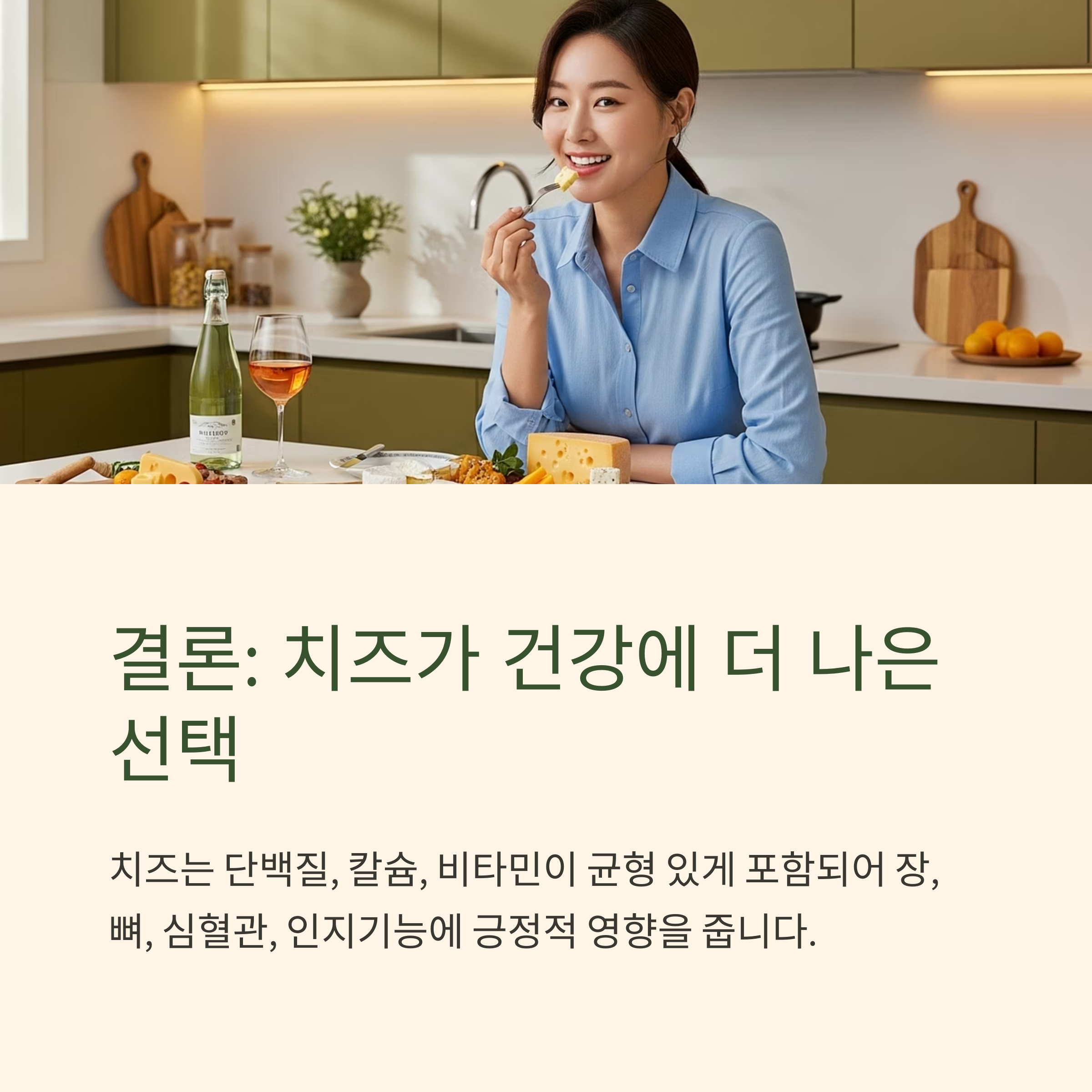 결론 : 치즈가 건강에 더 나은 선택