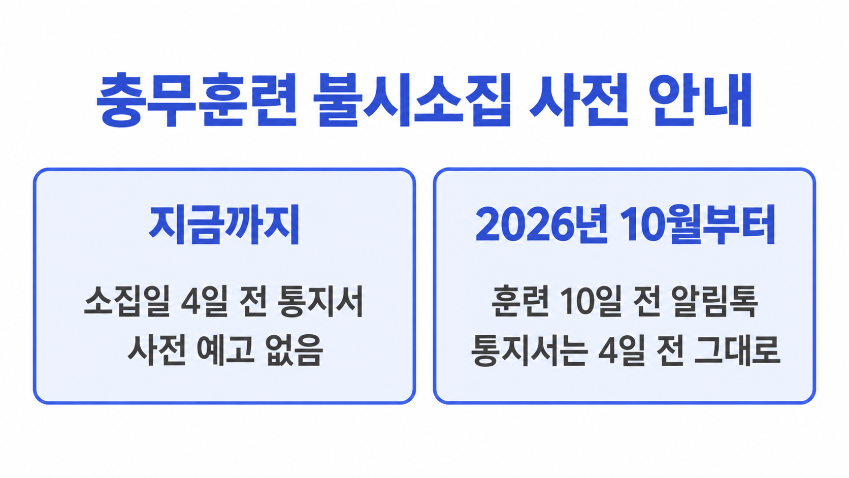 충무소집불시소집사전안내