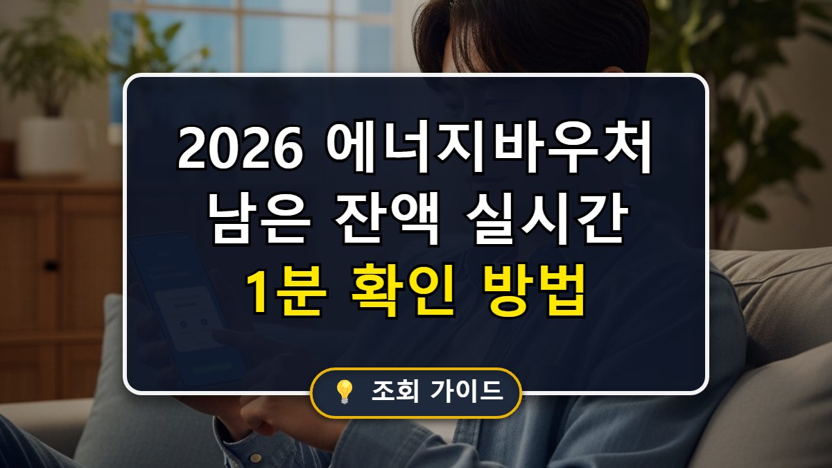 에너지바우처 잔액조회 실시간 확인 방법 메인 썸네일 이미지